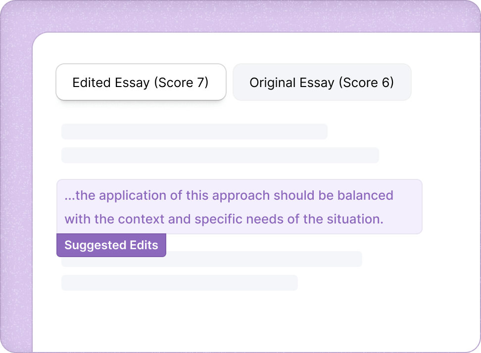 Examples of AI detailed writing grading