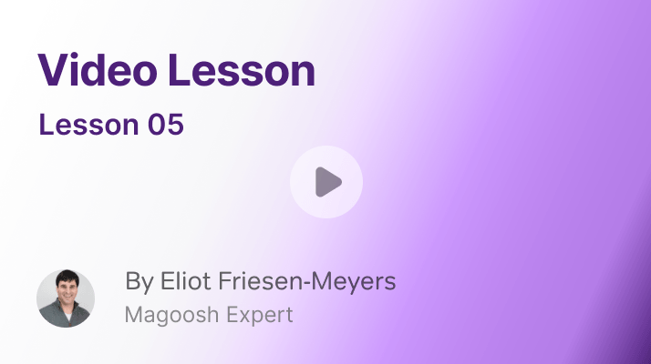 Thumbnail of lesson video with a play button